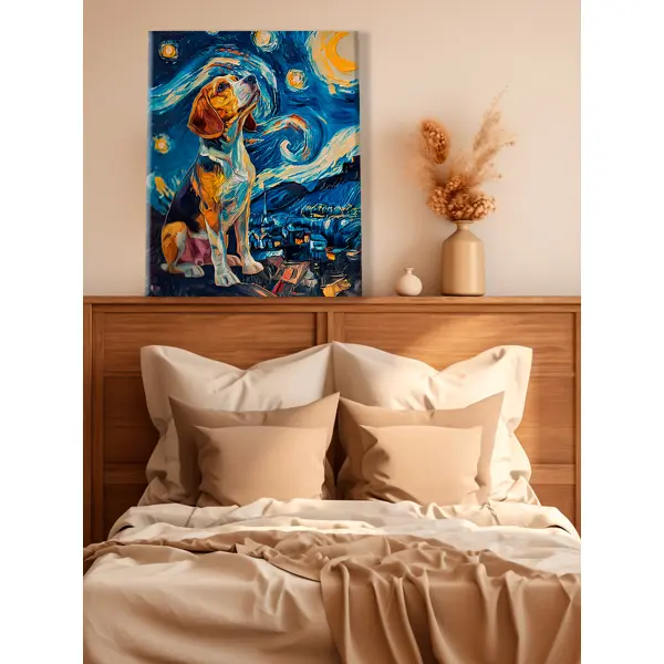 Картина на холсте Ночь бигля 40x50 см