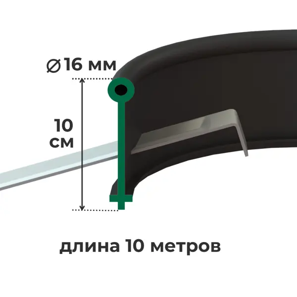 Бордюр садовый Kanta 10x0.1 м зеленый полиэтилен