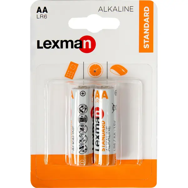 Батарейка Lexman Standard AA (LR6) алкалиновая 2 шт.