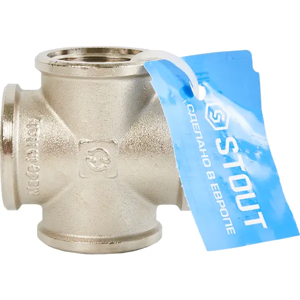 Крестовина Stout 1"x1"x1"x1" ВР латунь SFT-0031-000001