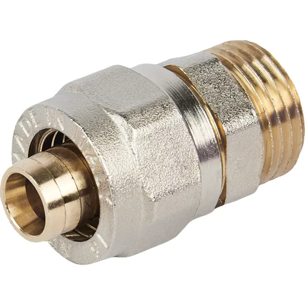 Муфта комбинированная Stout 1/2"x16 мм НР латунь