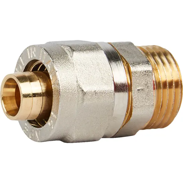 Муфта комбинированная Stout 1/2"x16 мм НР латунь