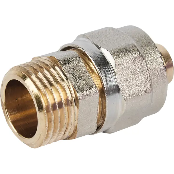 Муфта комбинированная Stout 1/2"x16 мм НР латунь