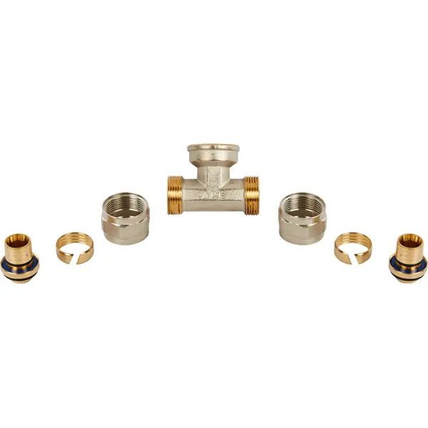 Тройник комбинированный Stout 20x3/4"x20 мм ВР латунь SFS-0012-003420