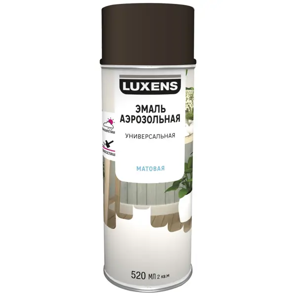 Эмаль аэрозольная декоративная Luxens матовая цвет шоколадно-коричневый 520 мл