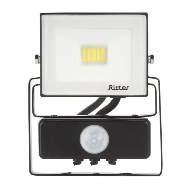Прожектор светодиодный Ritter Profi 53420 8 20 Вт 2000 Лм 180-240 В с датчиком движения холодный белый свет 6500К IP65 черный