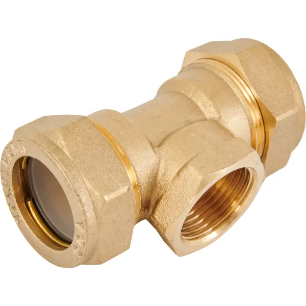 Тройник комбинированный Stahlmann 20x3/4"x20 мм ВР латунь