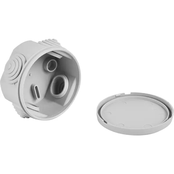 Распределительная коробка открытая Lexman D65x35 мм 4 ввода IP55 цвет серый