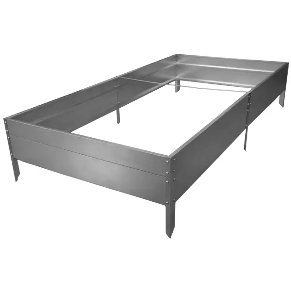 Высокая грядка 70x26x200 см v364 л металл серый