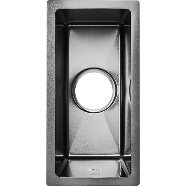 Мойка для кухни врезная М11B Delinia 20x40 см глубина чаши 17 см нержавеющая сталь цвет черный