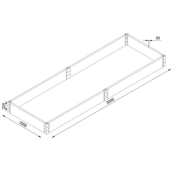 Грядка Holzhof 300x100x22.5 см цвет венге