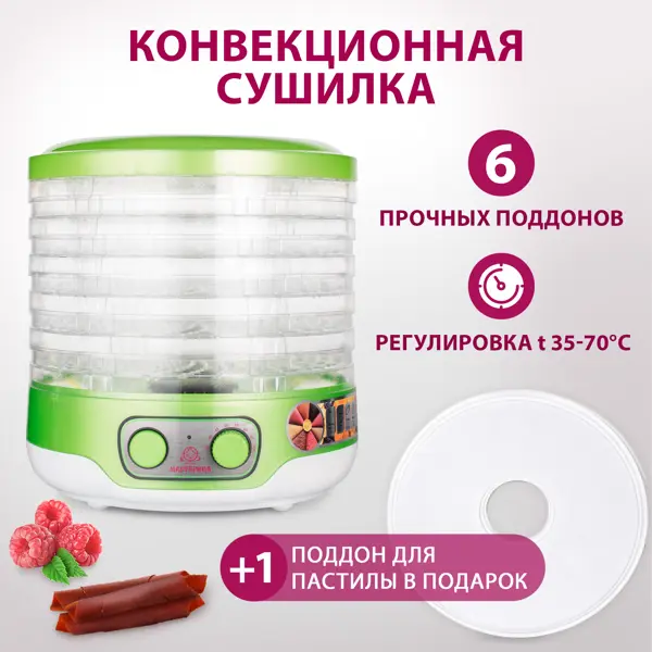 Сушилка электрическая Masterica EFD-3061 250 Вт 6 ярусов цвет прозрачный