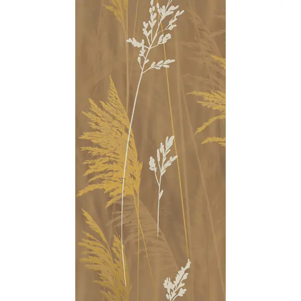 Декор настенный Azori Forest Pampas 2 31.5x63 см матовый цвет коричневый/жёлтый/бежевый