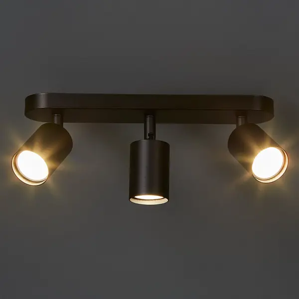 Спот поворотный Arte Lamp Aquarius 3 лампы GU10 6 м² цвет черный