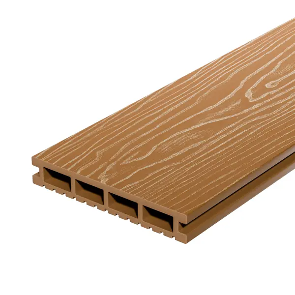 Террасная доска ДПК Decking цвет Медовый клен 3000x150x24 мм двусторонняя вельвет/структура дерева 0.45 м²