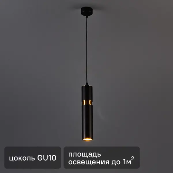 Светильник подвесной Arte Lamp Ran 1 лампа цвет черный