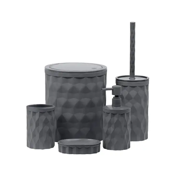 Контейнер для мусора Fixsen Diamond Gray FX-463-6 5 л пластик цвет серый