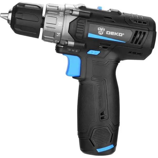Дрель-шуруповерт аккумуляторная Deko ZKCD12 084-1008, 12 В Li-ion 1.5 Ач