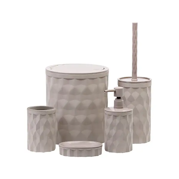 Контейнер для мусора Fixsen Diamond Beige FX-462-6 5 л пластик цвет бежевый