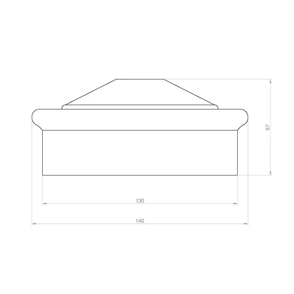 Крышка для столба Nautic Prime цвет Венге 140x140x40 мм 2 м²