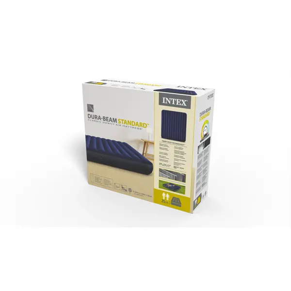 Надувной матрас INTEX 64755 King серии Dura-Beam 203x183x25 синий
