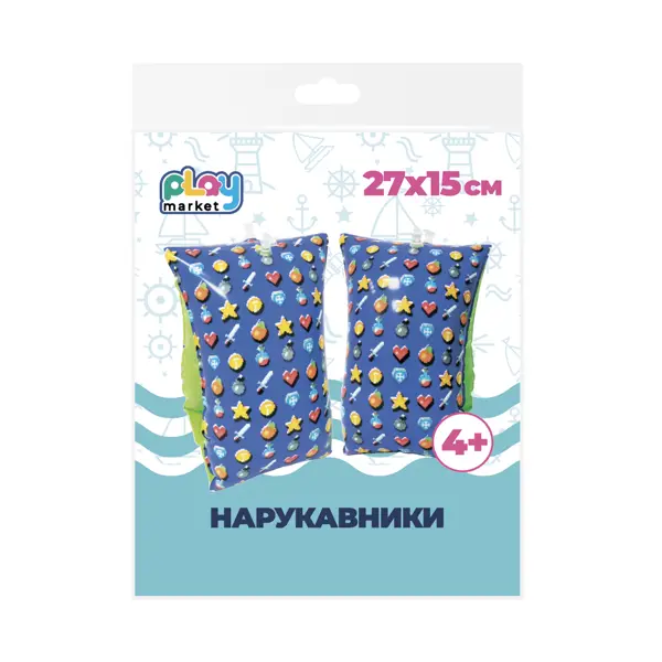 Детские нарукавники для плавания Пиксель ПВХ 23x15 см разноцветные