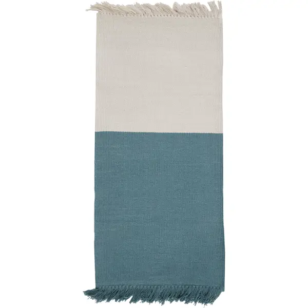 Коврик декоративный хлопок Inspire Lyanna 60x120 см цвет синий