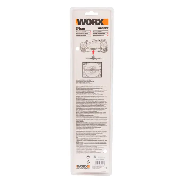 Нож для газонокосилки Worx WA0027 34 см