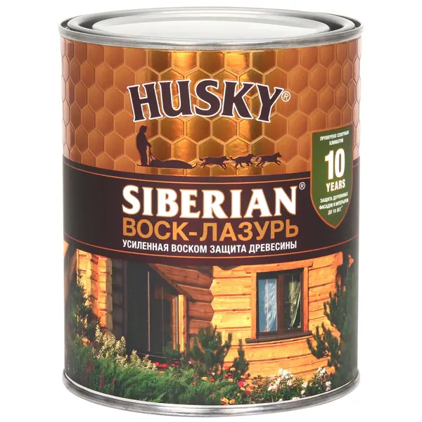 Воск-лазурь Husky Siberian полуматовый прозрачный 0.9