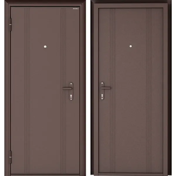Дверь входная металлическая Doorhan Эко 88x205 см левая цвет антик медь