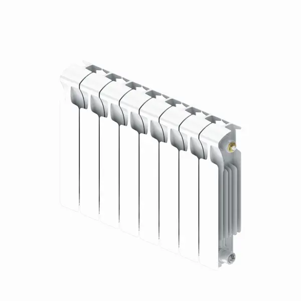 Радиатор секционный Rifar Monolit 350/100 биметалл 8 секций нижнее правое подключение цвет белый