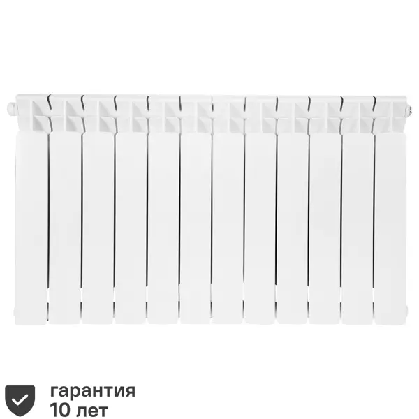 Радиатор секционный Rifar Base RB50012НПЛ 500/100 12 секций нижнее левое подключение биметалл белый