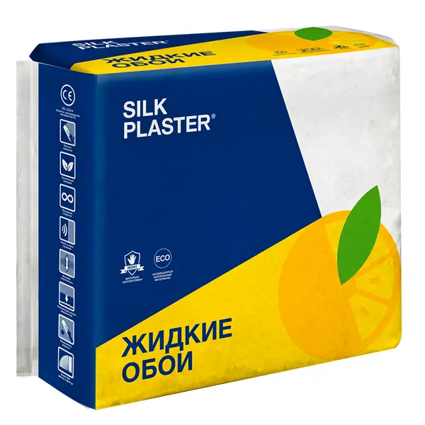 Жидкие обои Silk Plaster Absolute А424 1.3 кг цвет оранжевый