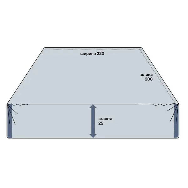 Простыня Inspire 200x220 см сатин на резинке цвет розовый
