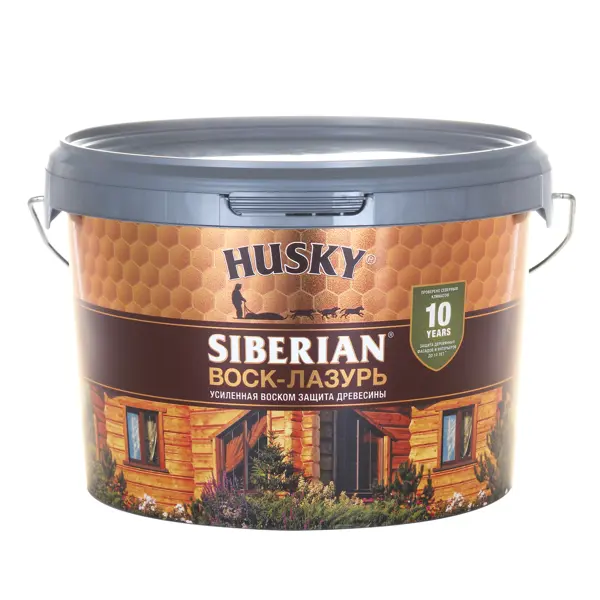 Воск-лазурь Husky Siberian полуматовый красное дерево 2.5