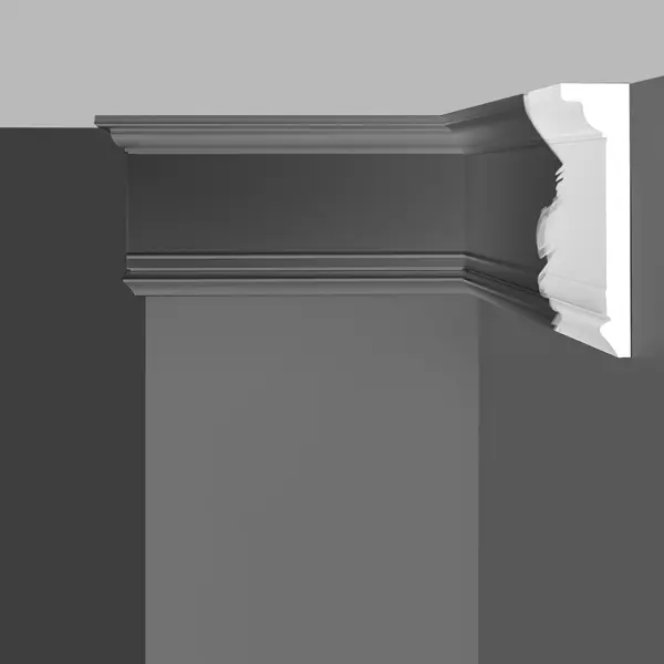 Плинтус потолочный Modern 6 полистирол 100x25x2000 мм белый