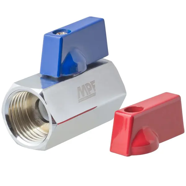 Кран шаровой прямой MPF DN15 PN16 1/2" ВР ручка флажок латунь
