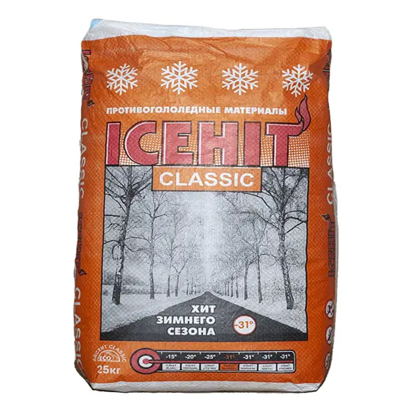 Противогололедный реагент Icehit Classic, 25 кг