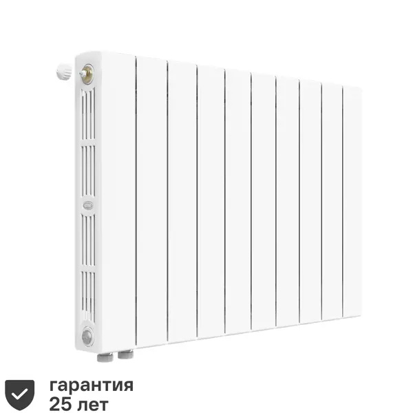 Радиатор секционный Rifar Supremo VL 500/90 10 секций нижнее левое подключение биметалл белый