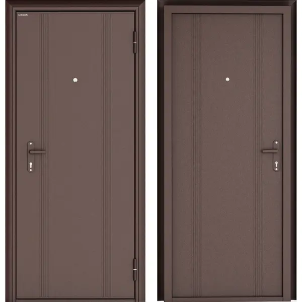 Дверь входная металлическая Doorhan Эко 98x205 см правая цвет антик медь