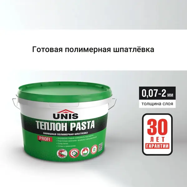 Шпатлевка полимерная финишная Unis Теплон Pasta 28 кг
