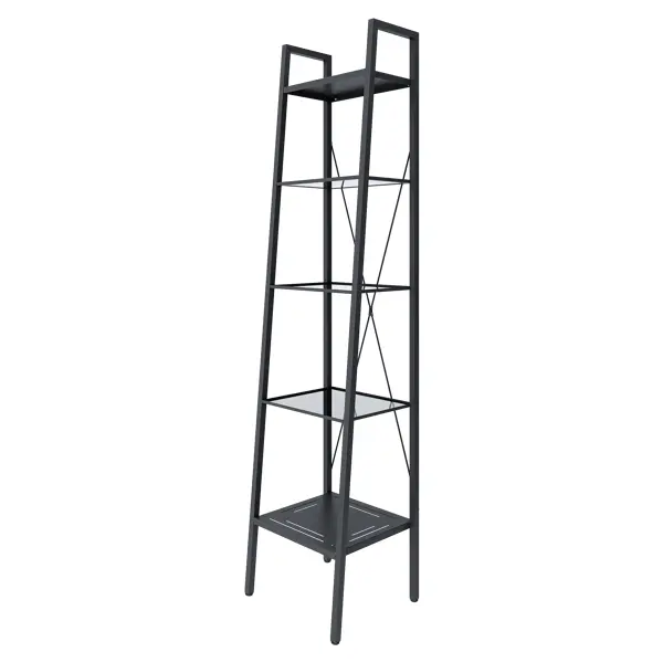 Стеллаж для ванной Konsensa Бруклин 40x35x170 см цвет черный