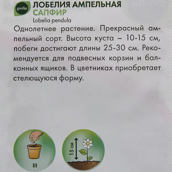 Лобелия ампельная Geolia Сапфир