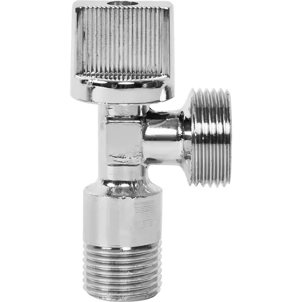 Кран шаровой угловой MPF Light 1/2"x3/4" с отражателем наружная резьба флажок сбоку