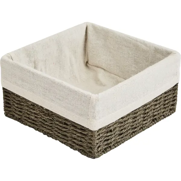 Корзина для хранения 20x10x20 см бумага цвет графит