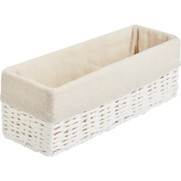 Корзина для хранения 30x10x10 см бумага цвет белый
