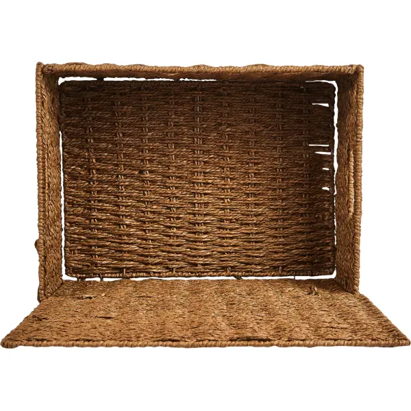 Корзина с крышкой для хранения 38x18x28 см бумага цвет коричневый