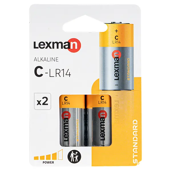 Батарейка алкалиновая Lexman C/LR14 2 шт.