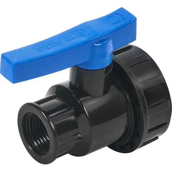 Кран ПНД Политэк 1/2"x1/2" внутренняя резьба