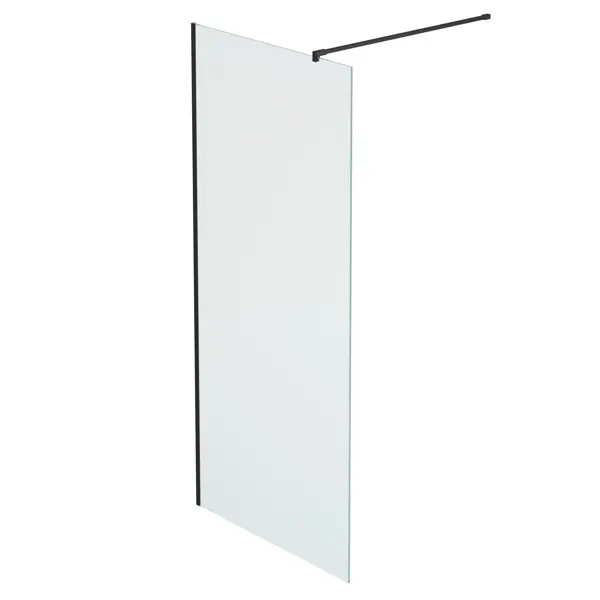 Душевая перегородка Mebelvann 110x200 см черный профиль прозрачное стекло